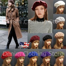 Mujer&apos;s Girl 100% Wool Warm Winter Baggy Classic French Fluffy Beanie Beret Hat   eb-76255315